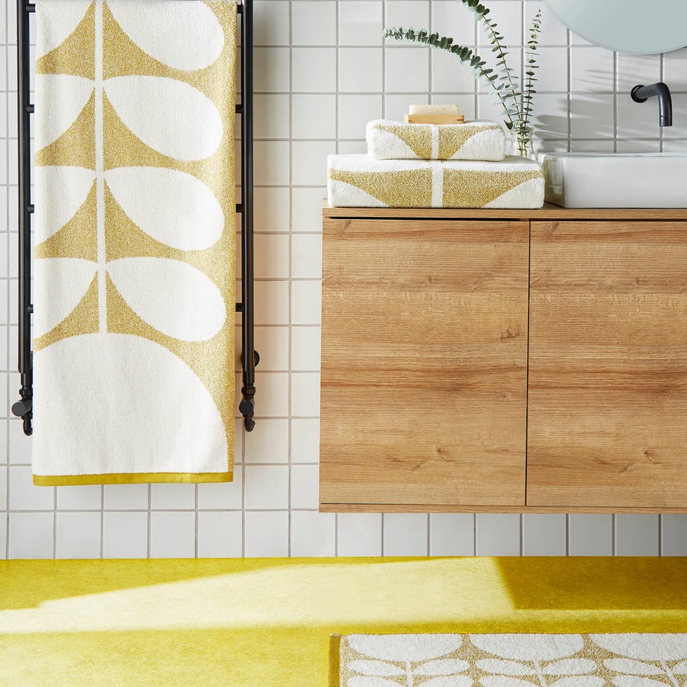 Sunflower Towels by Orla kiely in Dark Dandelion Yellow